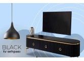 Siesta tv unitesi boyalı siyah mdf 170cm